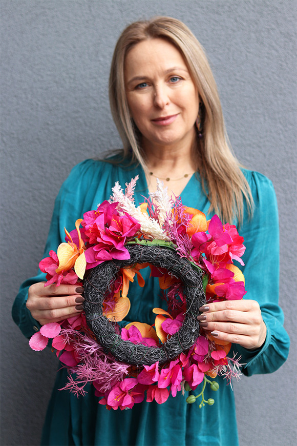 Lawa Strelicja, egzotyczny wianek dekoracyjny