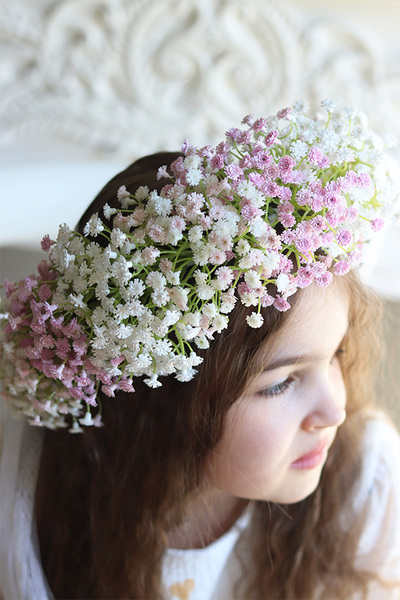 Kaszka Queen, komunijny kwiatowy wianek na głowę, rozmiar uniwersalny