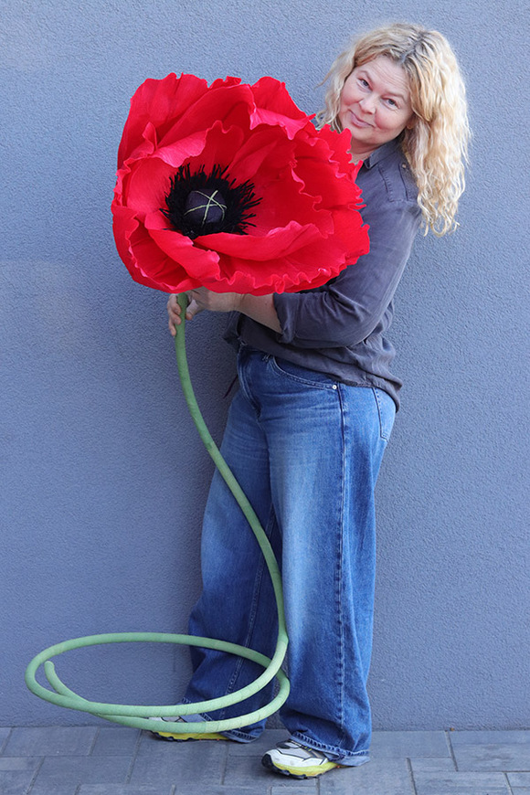 Mak Paper Flowers, ręcznie robiony kwiat papierowy