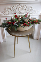 Zimowy Dworek Laos, stroik świąteczny LED