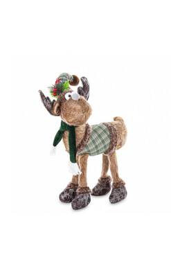 Rudolf A, laleczka zimowa stojąca renifer, wys.38cm