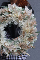 Jesienny Spacer, boho jesienny wianek z liśćmi