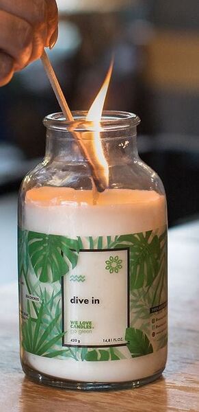 Go Green, sojowa świeczka zapachowa, Dive In, 420g