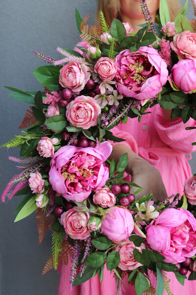 Różowe Dni, słoneczny wianek na drzwi