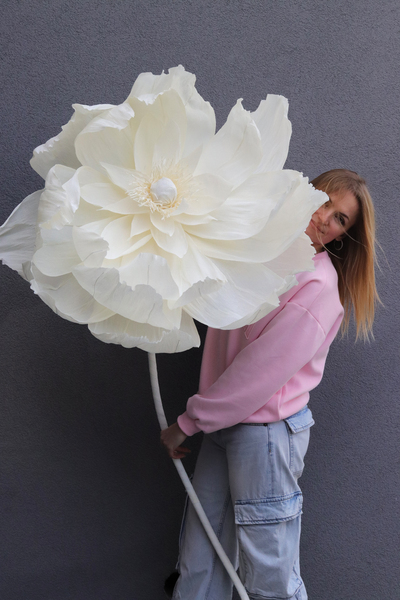 Peonia Paper Flowers, ręcznie robiony kwiat papierowy, wys.100cm