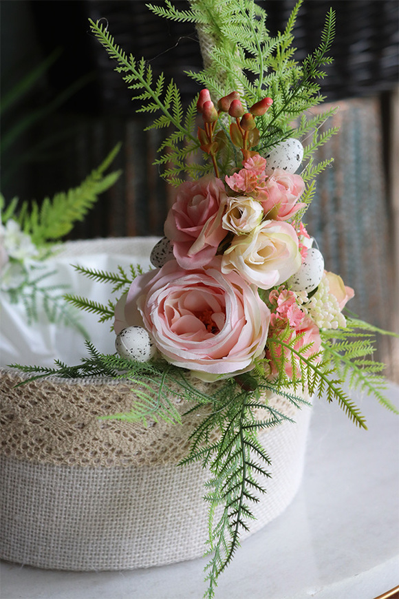 dekorowany koszyczek wielkanocny, Cremiossa, wys.40cm 