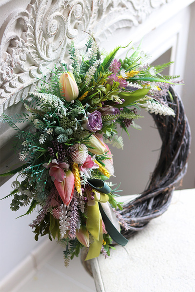 wielkanocny wianek z jajkami, Tulipania