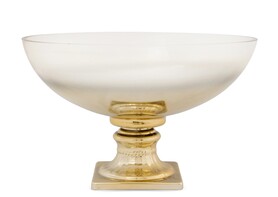 patera szklana Burano Gold A, wym.19.5x32x32cm