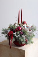 Bosco Christmas Lady, świąteczny stroik w szklanym naczyniu