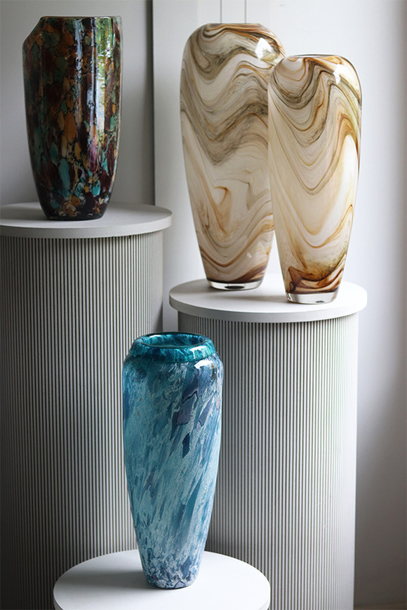 Marbelia, ozdobny szklany wazon, wys.49.5cm