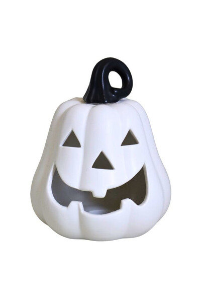 Halloween, dekoracyjna dynia ceramiczna lampion