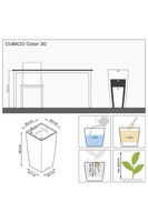 Cubico Color, elegancka donica z nawadnianiem