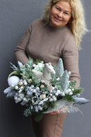 Konik na Biegunach, świąteczny stroik na tacy