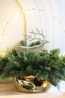 Reny Norwegia 2, świąteczny stroik LED z reniferami