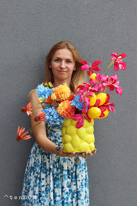 Lemonade, kwiatowa kompozycja w naczyniu