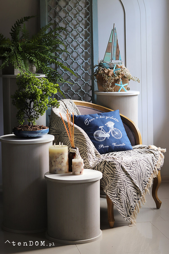 poduszka dekoracyjna granatowa Bicyclette