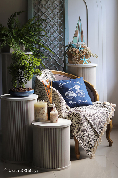 poduszka dekoracyjna granatowa Bicyclette