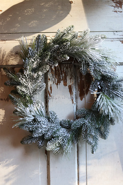 Śnieżny Świat, zimowy wianek iglasty, śr.55cm 