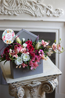 Dzień Babci i Dziadka, Koperto Laluna, flowerbox, wym.30x40cm