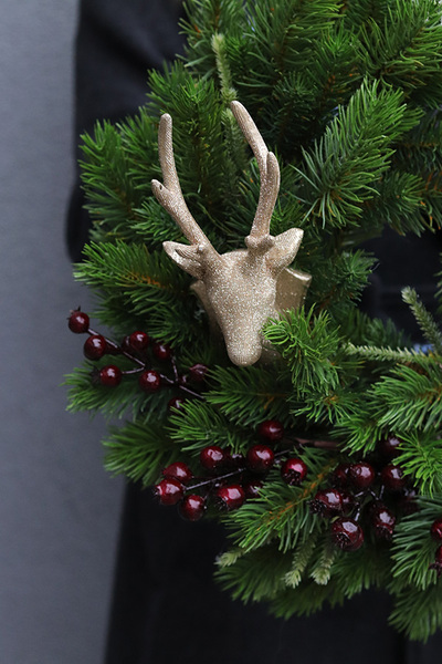 Czekoladowe Święta, elegancki świąteczny wianek