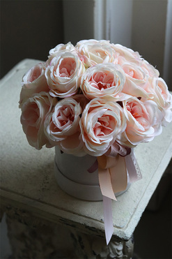 Morelli, różany flowerbox, wys.20cm