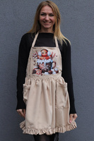 Christmas Kitchen, świąteczny fartuch kuchenny, beżowy