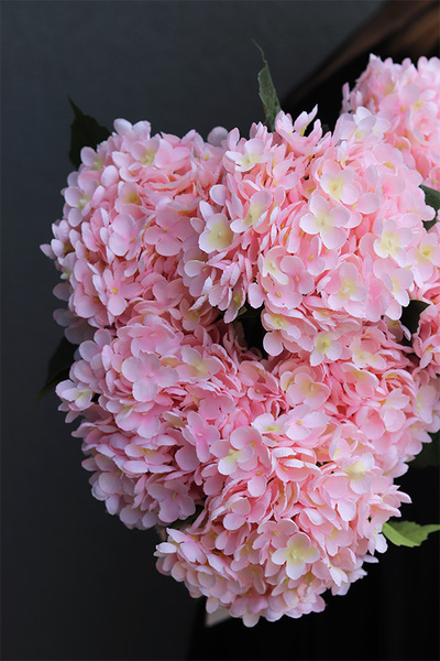 bukiet różowych hortensji, Lalandia, 5szt, dł.60cm