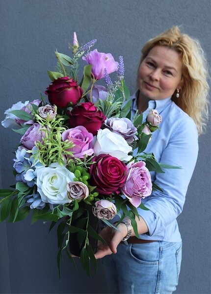 Destinato, bukiet nagrobny we wkladzie, dł.59cm