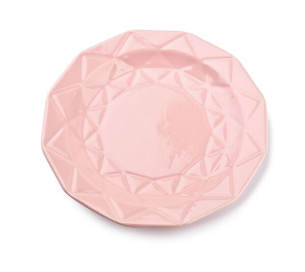 Gem Pink, różowy talerz deserowy, śr.19.5cm