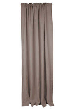Linen Style, zasłona lniana z tunelem, kokosowy brąz, szer.140cm