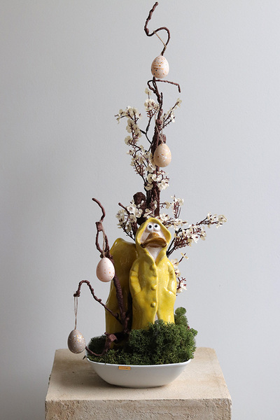 Hipster, wiosenna kompozycja z kaczką