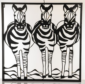 dekor ścienny, Zebry A, wym.65x65x2cm