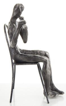 figurka srebrna Muzyk, wym. 20x14x13cm