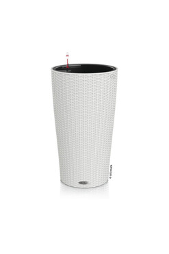 Cilindro Cottage, donica z nawadnianiem, biały, wym.56x32cm