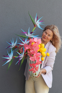 California, dekoracyjny bukiet w wazonie, wys.80cm