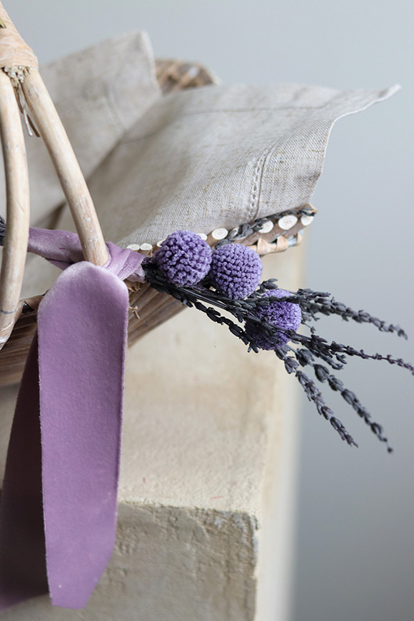 Lawendia, dekorowany koszyczek wielkanocny, wys.20cm