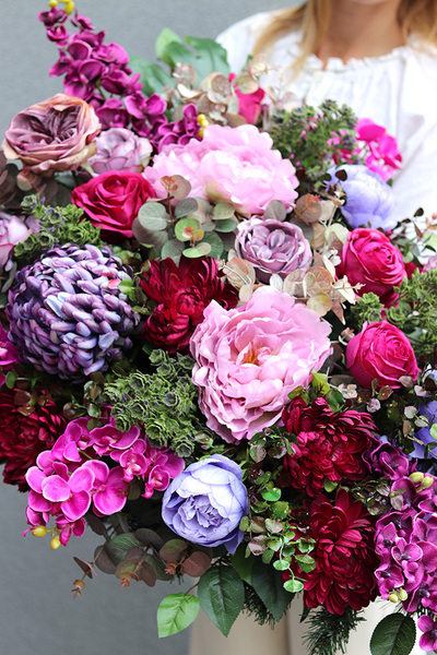  Pudressa, komplet dekoracji nagrobnych, wiązanka + bukiet