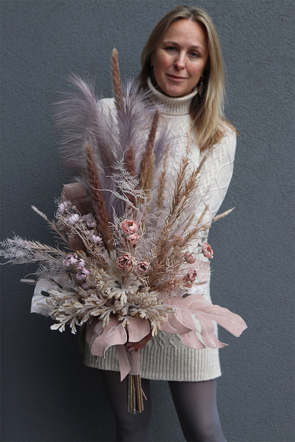 Nowoczesny Dom, bukiet do wazonu w stylu Boho