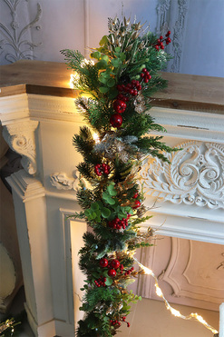 Red&Gold Xmas, girlanda świąteczna, dł.165cm 