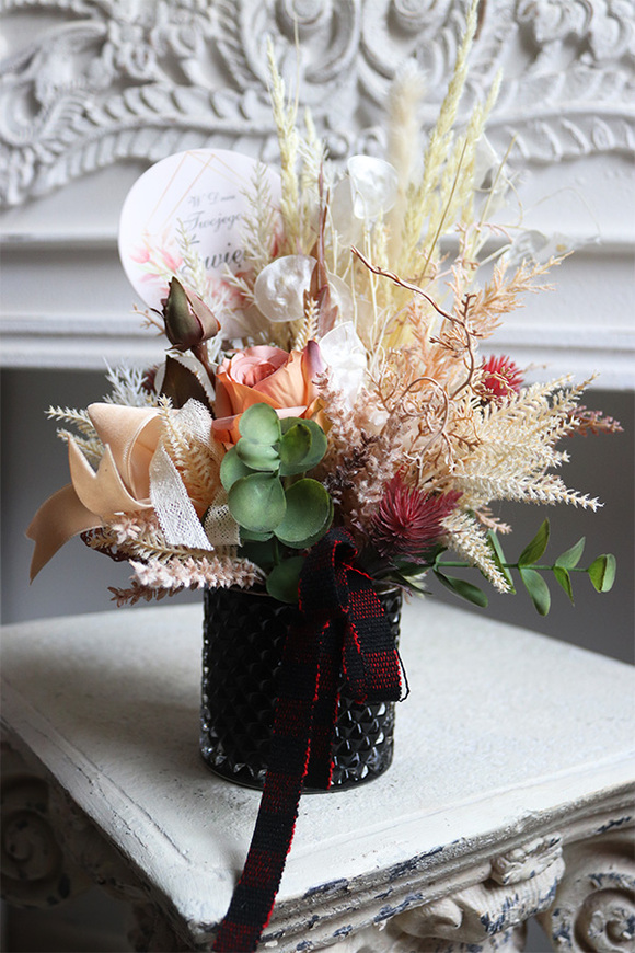 Berrania, kompozycja na prezent z napisem na piku, wym.32x20cm