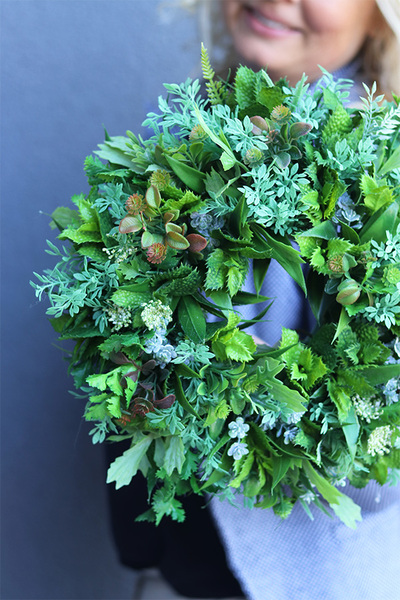 Mięta&Przyjaciele, dekoracyjny wianek z ziołami