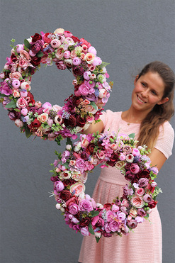 Bella Lux, efektowny wianek na drzwi, śr.40cm 