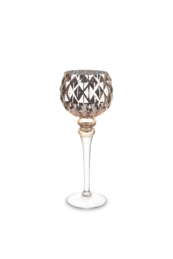 Wine Glass Gold elegancki świecznik kielich