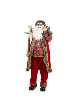 Claus, bożonarodzeniowa figurka miękki stojący Mikołaj, wys.154cm