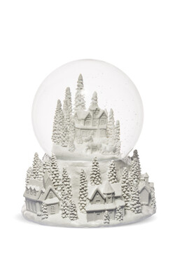 bożonarodzeniowa kula śnieżna / pozytywka, Biały Las, wym.15x13cm