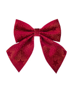 Stella Red, welurowa kokarda zawieszka, kpl.12szt, wym.23.5x26cm