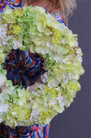Green Hydrangea 2, wysokiej jakości wianek z hortensjami