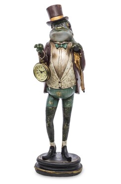 Żaba Lord, figurka z zegarkiem, wym.46x15.5x14cm
