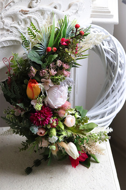 Reymont, asymetryczny wianek dekoracyjny, rozp.43cm