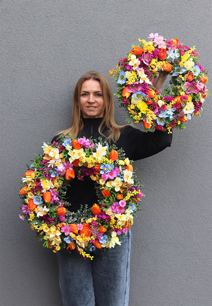 Coloretto 2, wiosenny wianek na drzwi, śr.